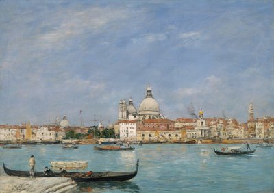 Venetië, Santa Maria della Salute vanaf San Giorgio door Eugene Louis Boudin